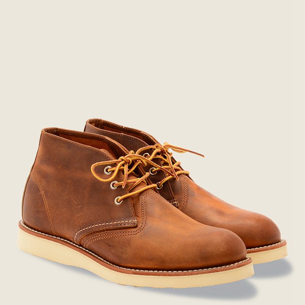 Red Wing Mens Work - Chukkar Rough & Tough Leather - Heritage Shoes Brown - 5621NRQEB